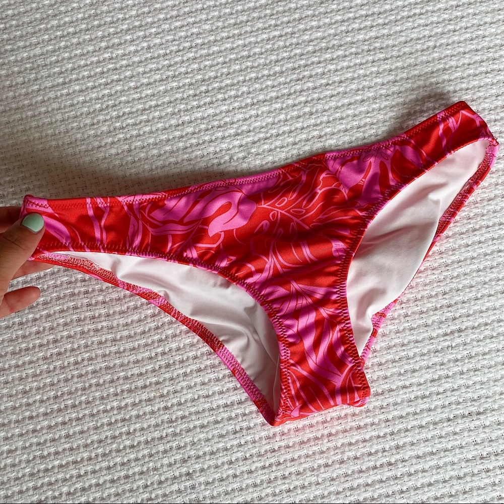 PINK Floral Bathing Suit Bottoms